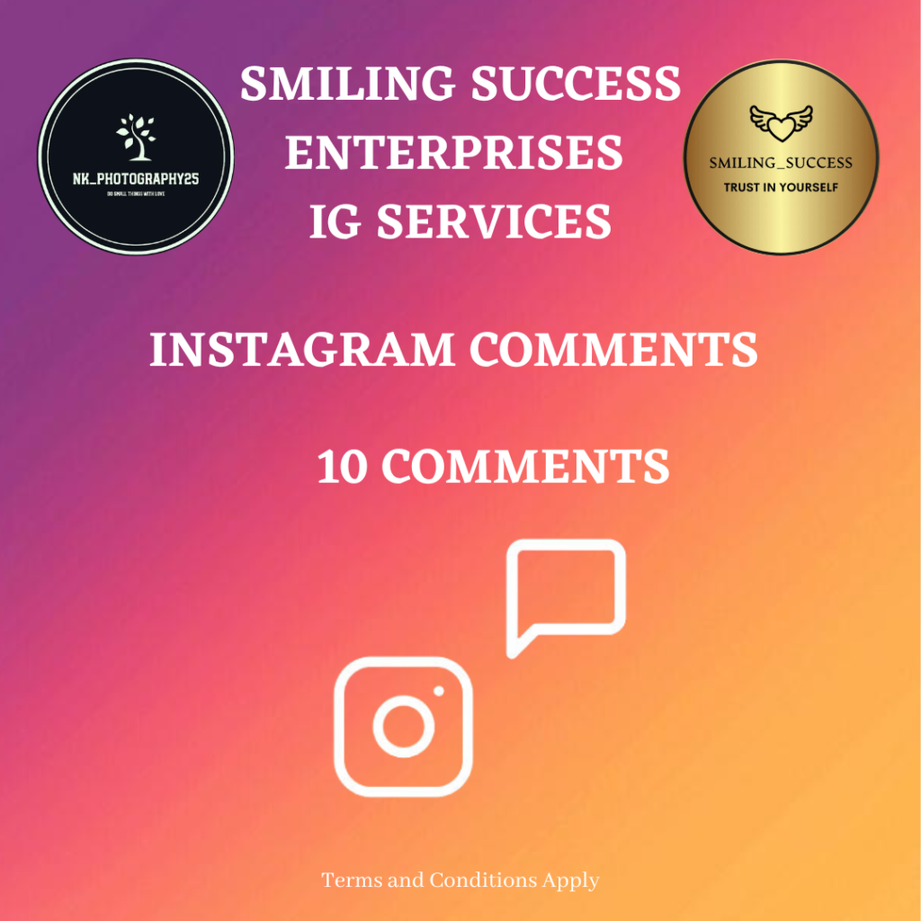 Instagram Comments – Smiling Success Enterprises